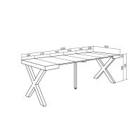 Skraut Home - Mesa Consola Extensible - Mesa Auxiliar - Tapa - 58/222x90x73cm - Práctica y Versátil - Estilo Moderno - Fácil Montaje - details 2