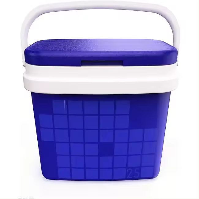 Asa Rígida - Porta Comida para Camping, Playa, Acampada Nevera Portátil 25-16 litros, Azul with Asa Rígida - 1