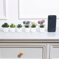 1SET De 6PC Mini Plantas Artificiales Bonsái Para Decoración De Hogar Oficina Restaurante Tienda Escritorio Estante - details 16