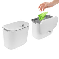 Bandeja De Cocina Montada En La Pared Con Papel Toalla Y Cesta De Basura Ecológica De 7L Con Tapa Contenedor De Residuos Para Encimera - details 4