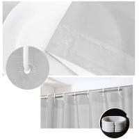 Cortina De Ducha Impermeable PEVA Ecológica Con Gancho Estilo Moderno Sólida Transparente Para Baño Decoración De Hogar - details 2