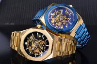 Reloj Mecánico Para Hombre Forsining Steampunk Con Diseño Esqueleto Hollow Dial Negro Resistente Al Agua Acero Inoxidable Fashion Casual - details 13