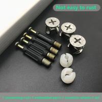 50-Pack Conectores De Muebles Con Cerradura Cam 3-en-1 Instalación Rápida Tornillos Pre-Insertados Y Nuts Snap Metal - details 2