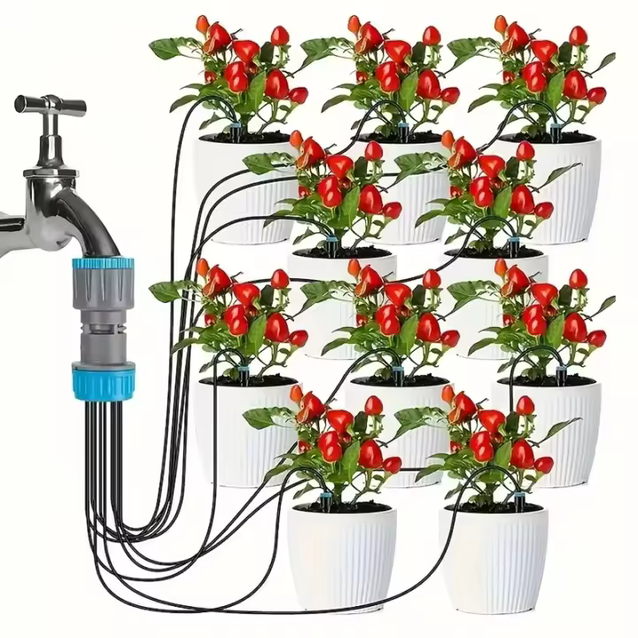 Dispositivo De Riego Automático Para Jardín Sistema De Riego Por Aspersión Con 10 Cabezales De Rociador Para Invernadero - 1