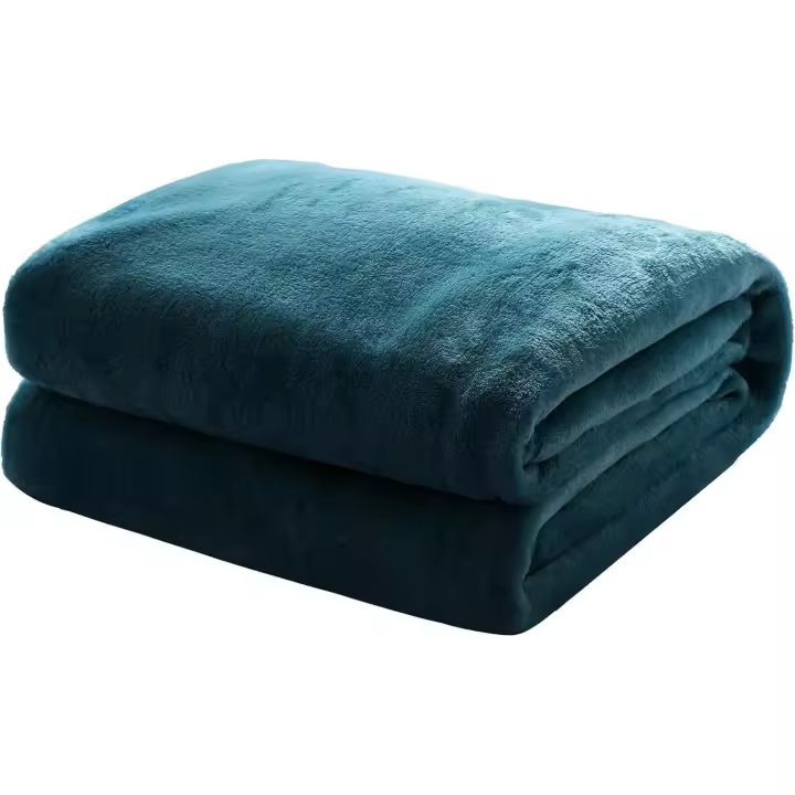 Manta suave y esponjosa, extra suave y Cálida, Manta de franela polar, resistente a Las arrugas/antidecolor Como manta de sofá o manta de Cama Verde 130*150cm - 1