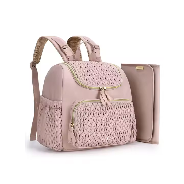 Bolsa de pañales para Mamá, mochipa para pañales, mochila para Mamá, mochila de viaje para Mamá, cambiador con bolsillo lateral MOV - 1