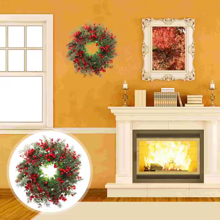Guirnalda Artificial De Navidad Decoración Externa Para Árboles Y Fiestas Accesorios De Casa Material De Algodón - 1