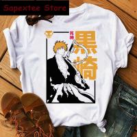 Camiseta Kawaii De Anime Japonés Bleach Con Graficos De Kurosaki Ichigo Y Zaraki Kenpachi Harajuku Para Mujer Camiseta De Algodón Y Poliéster Con Estampado De Dibujos Animados - details 3