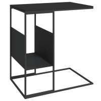 Mesita Auxiliar de Madera Vidaxl 55x36x59,5 Cm - Negro y Marrón - details 0