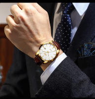 Reloj De Pulsera De Cuero Marrón LIGE Para Hombre Estilo Militar Deportivo Cuarzo Resistente Al Agua Cronógrafo Casual Reloj Masculino - details 9