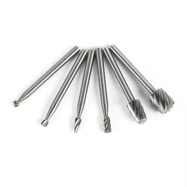 10Pc HSS Router Bits En Carburo Para Grabado Y Tallado En Madera Herramientas Para Talleres Rotativos DIY 1/8"(3mm) Broca De Abrazadera - 1