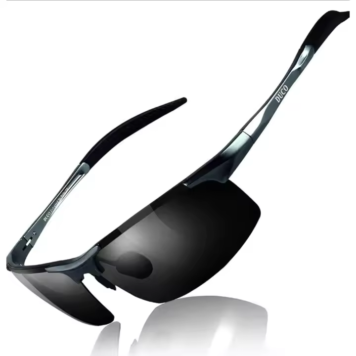 Gafas de sol deportivas polarizadas para hombre con ultraligero y marco de metal irrompible, 100% - 1