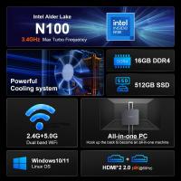 Mini PC Ninkear N10, Intel N100 4 Núcleos Máx 3.4GHz, 16GB RAM 512GB SSD, Windows 11, 2*HDMI 2.0 (4K@60Hz) Doble Pantalla, WiFi 2.4/5GHz Bluetooth 5.0, 3*USB 3.0 1*USB 2.0 1*RJ45 1*Jack para Auriculares, For Office, Work, Home - details 1