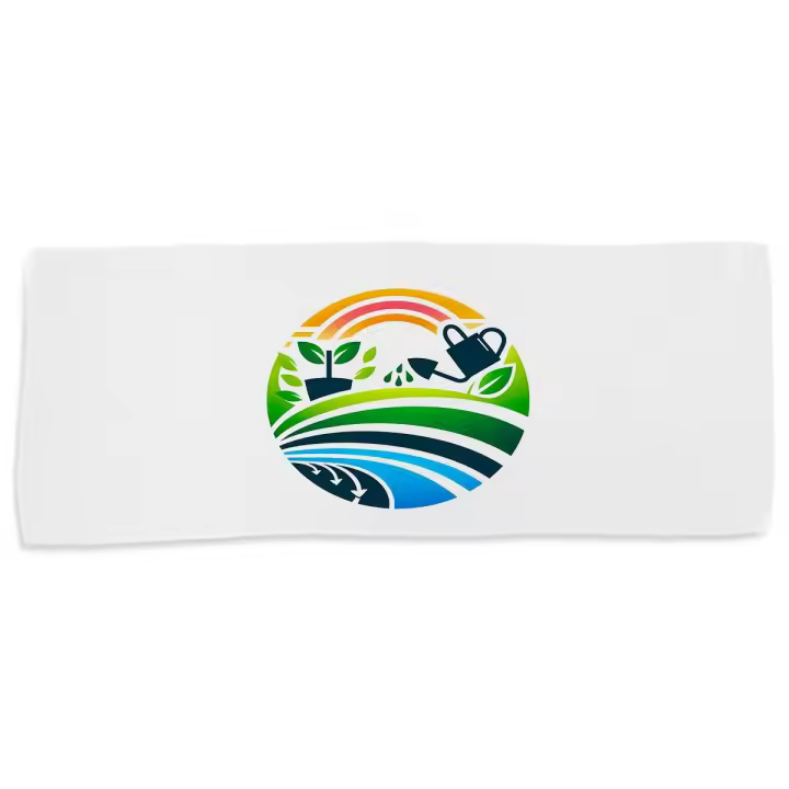 MERCHANDMANIA TOALLA MEDIANA GIMNASIO ABSORBENTE logo profesional jardinero jardineria suave con bolsita - 1