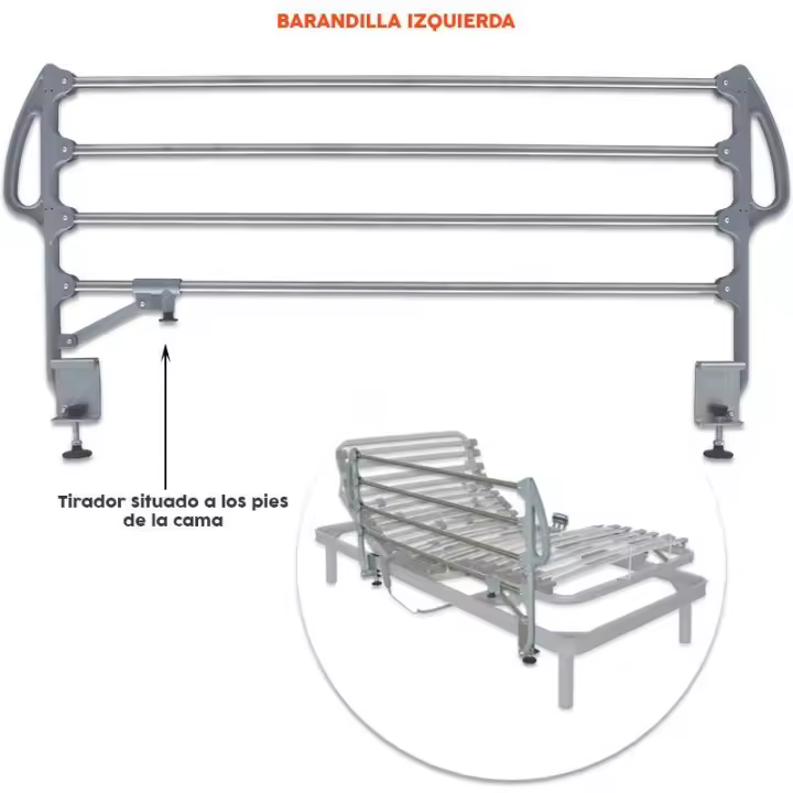 Barandillas para camas Articuladas y Geriátricas. Envío rápido 3 días hábiles - 1