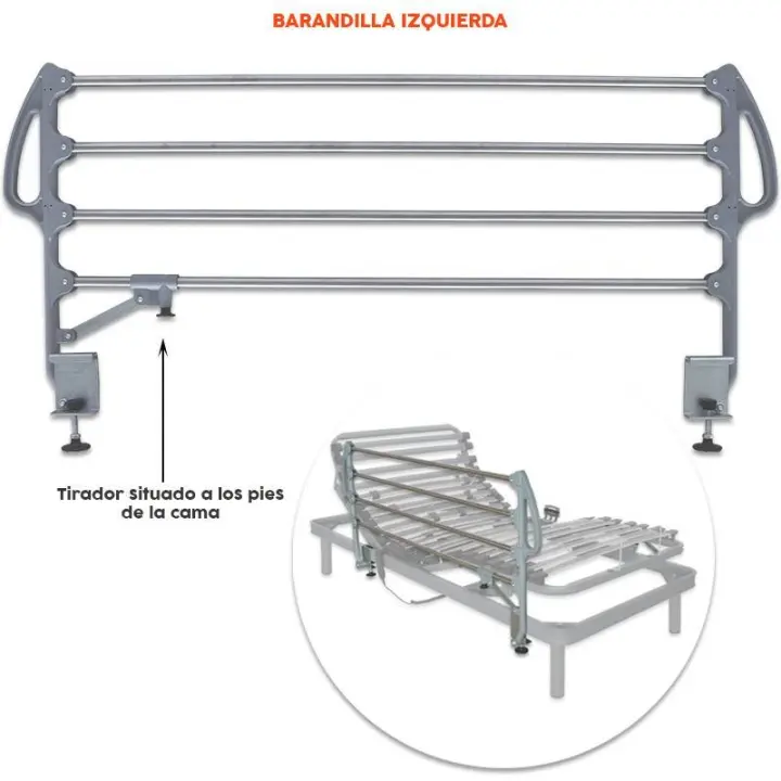 Barandillas para camas Articuladas y Geriátricas. Envío rápido 3 días hábiles - 1