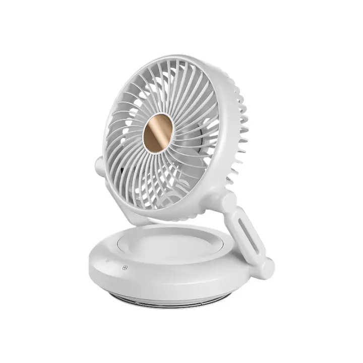 Ventilador de Mesa, Oscilación Automática de 120°, Iluminación LED, Ventilador Silencioso USB, Adecuado para el Hogar, Oficina, Dormitorio - 1