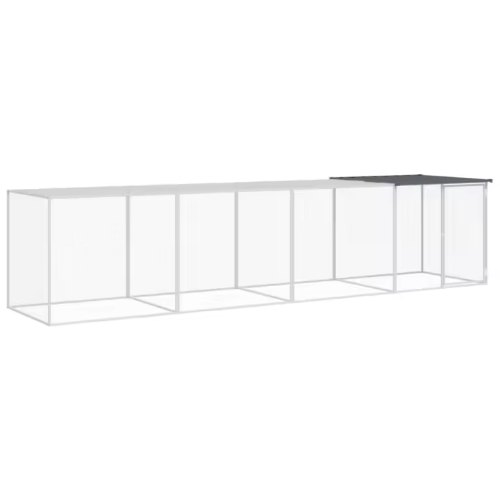 vidaXL Gallinero con Techo Jaula de Gallinas Caseta Acero Galvanizado Color Antracita,  Gris claro, y mas - 1