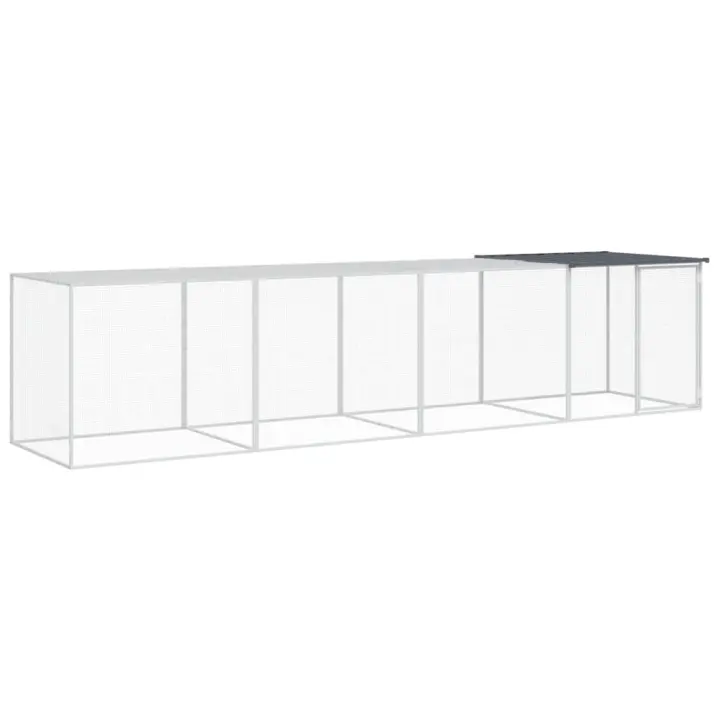 vidaXL Gallinero con Techo Jaula de Gallinas Caseta Acero Galvanizado Color Antracita,  Gris claro, y mas - 1
