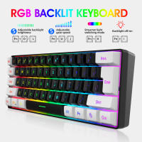 Kit De Teclado Y Ratón USB HXSJ V700BW A869 Con 61 Teclas Iluminación RGB LED Colorida 3200DPI Ratón Gaming Cableado Para Computadora - details 9