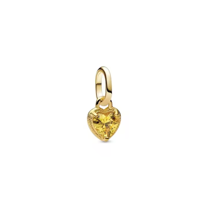 763862C01 - Charm Mini Colgante Corazón en Baño de Oro de 14k con Circonita Amarilla – Pandora ME 763862C01 PANDORA Raíz Novedades Joyas de Plata Joyas Pandora MUJER inicio Charm Pandora Mujer Pandora original - 1