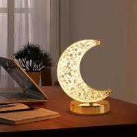 Lámpara De Noche LED 3D De Luna Con Toque Y Dimming Para Dormitorio Decoración De Habitación Para Niñas Luz Ambiente USB De Escritorio - details 1