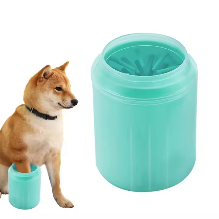 Copa De Limpieza Para Pies De Mascotas 1PC Herramienta De Limpieza Para Patas De Perro Material Plástico Utensilio De Baño Para Animales - 1