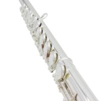 FLUTE SLADE De Plata Con 16 Agujeros Clave Cerrada Echa El E Teclado Para Principiantes Con Kit De Limpieza Estuche Guantes Y Varillas De Ajuste - details 11