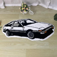 Alfombra De Coche Deportivo Para Decoración De Hogar Alfombra Antideslizante Suave Con Diseño De Carreras Adecuada Para Sala De Estar Dormitorio - details 3