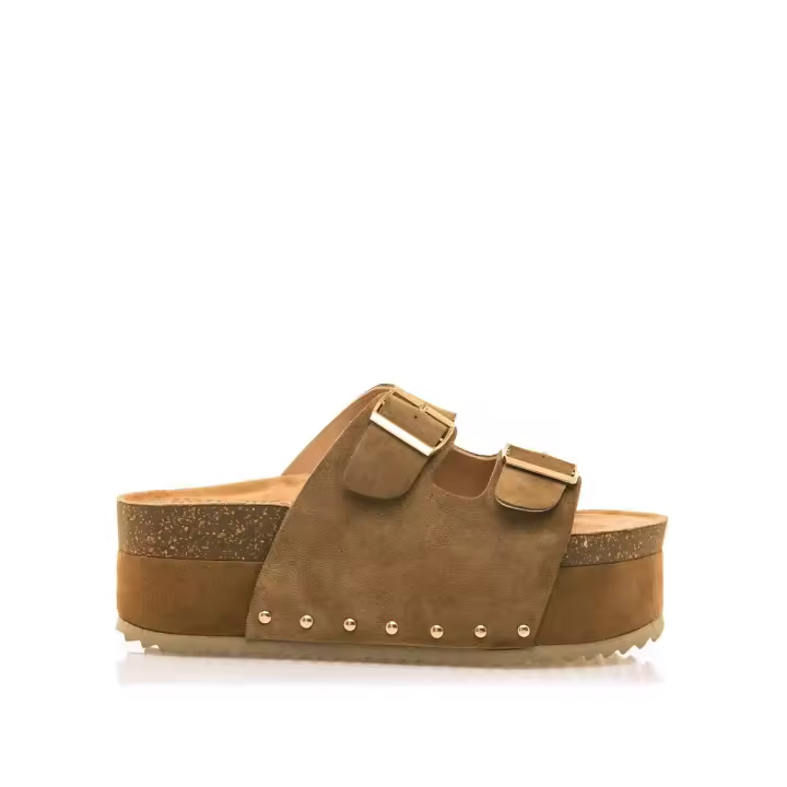 SANDALIA EVERLY 52966 SUEDE ARENA Mustang - 1