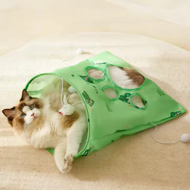 Túnel Para Gatos Juguete Interactivo Pequeño Animal Juguetes Para Juego Puzzle Ejercicio Ocultarse Entrenamiento Y Correr - 1