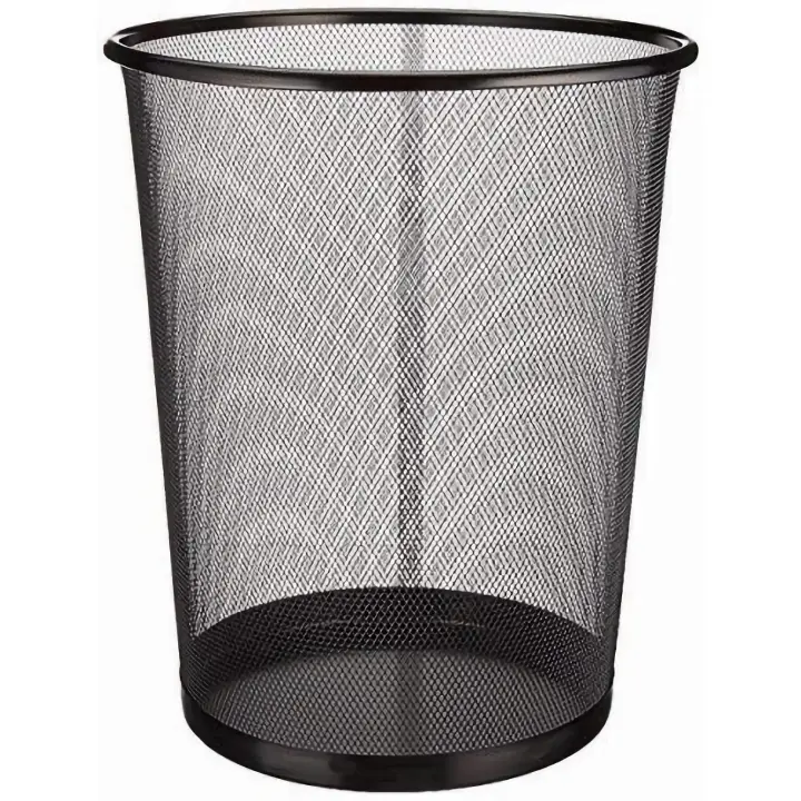 Euroxanty EUROXANTY Papelera Negra de Oficina | Papelera de Escritorio 100% Metálica | Cubo de Basura de Metal con Paredes Perforadas | Papelera Pequeña para Habitación y Cocina | Papelera Urbana Original | Papelera Vintage de Alta Estabilidad | 12 L - 1
