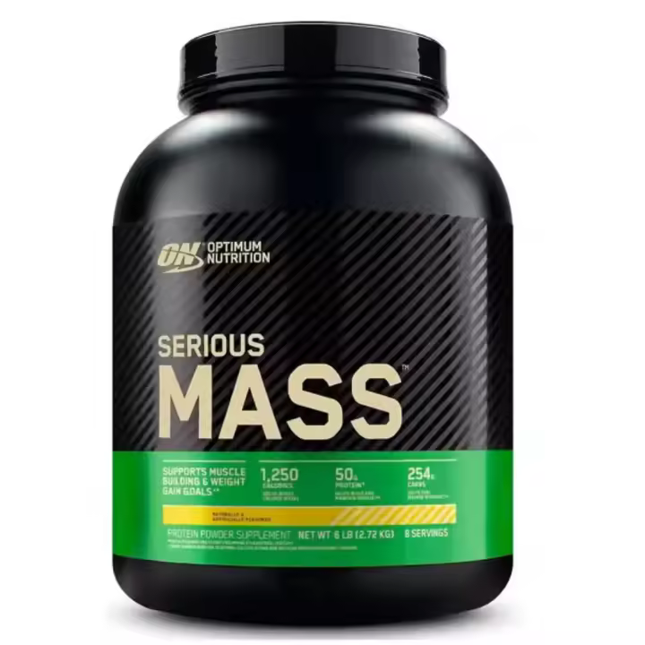 OPTIMUM NUTRITION - Serious Mass - 2,73 Kg - Proteína en Polvo Alta en Calorías, Ganador de Masa Muscular con 25 Vitaminas y Minerales, Monohidrato de Creatina y Glutamina, Sabor A Elegir - 1