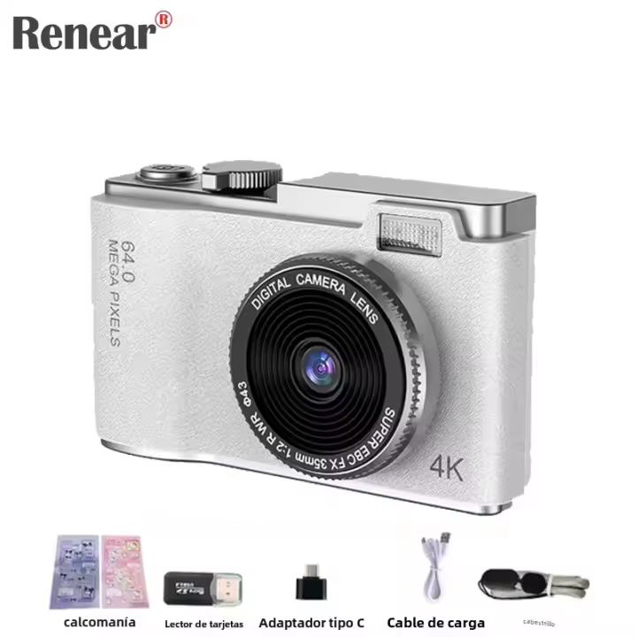 Cámara Digital HD 64MP With Autofoco Para Fotografía Y Vídeo Pantalla De 2,4 Portátil Para Niños Y Adultos Principlantes Cámara De Vlog - 1