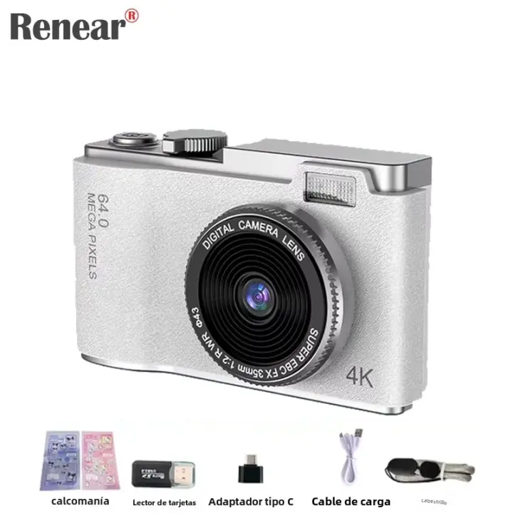 Cámara Digital HD 64MP With Autofoco Para Fotografía Y Vídeo Pantalla De 2,4 Portátil Para Niños Y Adultos Principlantes Cámara De Vlog - 1