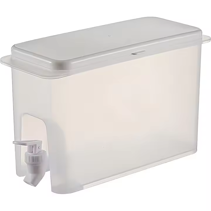 Dispensador de bebidas de plástico de 1 galón con grifo, recipiente de plástico para agua, ideal para té helado, jugo, cerveza, vino y licor. - 1