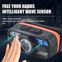 Lámpara Frontal Inteligente Con Sensor IR Recargable Por USB Tipo-C Luz De Advertencia Impermeable Con Sensor De Movimiento Luz De Mano - details 1