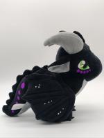 Juguete De Peluche Dragón De Alas De Fuego Animal De Peluche Suave Para Niños Y Niñas Regalo Especial Con Ojos Grandes Y Negro Cool Decoración De Habitación - details 0