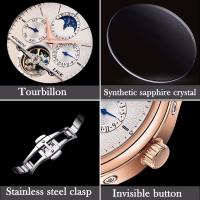 Reloj De Pulsera Para Hombre LIGE Clásico Retro Automático De Cuero Genuino Impermeable Militar Con Torbión Y Calendario Lunar - details 2