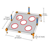 Juego De Toss Portátil Para Jardín Con Tablero Y Circonios De Fuerza Fácil De Montar Divertido Para Niños Y Adultos - details 6