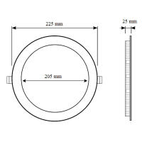 Banner - Downlight panel redondo Luz Calida