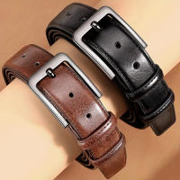 Cinturón De Cuero Para Hombres Con Hebilla De Punta Casual Retro Para Jeans Regalo De Día Del Padre Y San Valentín - details 4