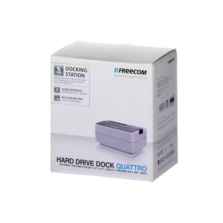 Verbatim Freecom Estación de Acoplamiento Para Disco Duro SATA Base de Conexión Externa USB 2.0 Esata Firewire400 Firewire800 - 1