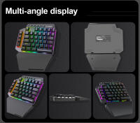 Teclado Mecánico De Juego E-YOOSO K700 RGB Con Switches Rojos Y Cableado 44 Teclas Programables One-handed Para PC Y Laptop - details 6