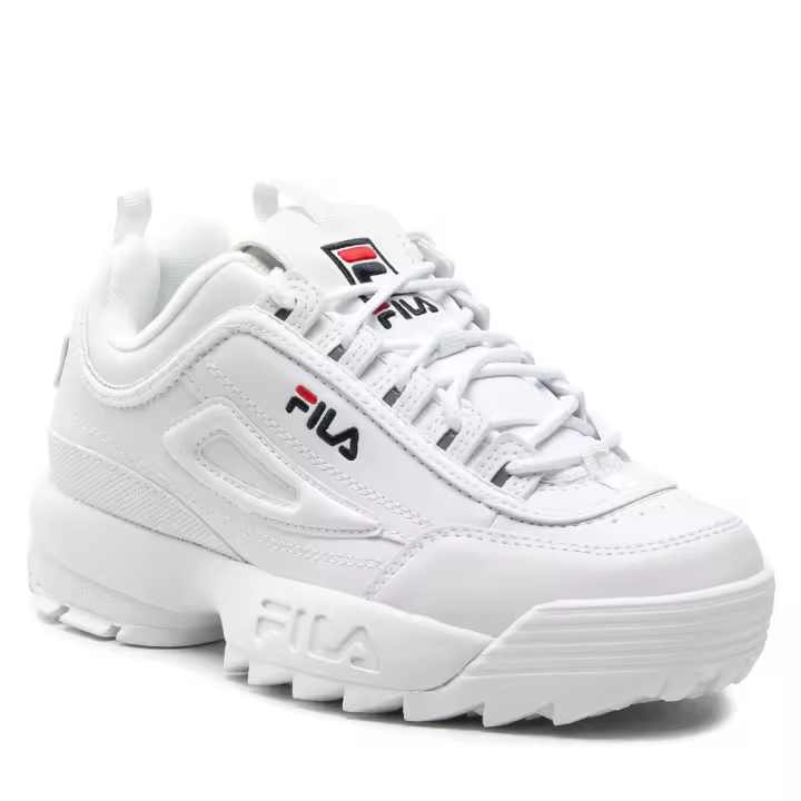 Zapatillas Fila Disruptor Blancas Teens Fft0029-10004 Niña Niño - 1
