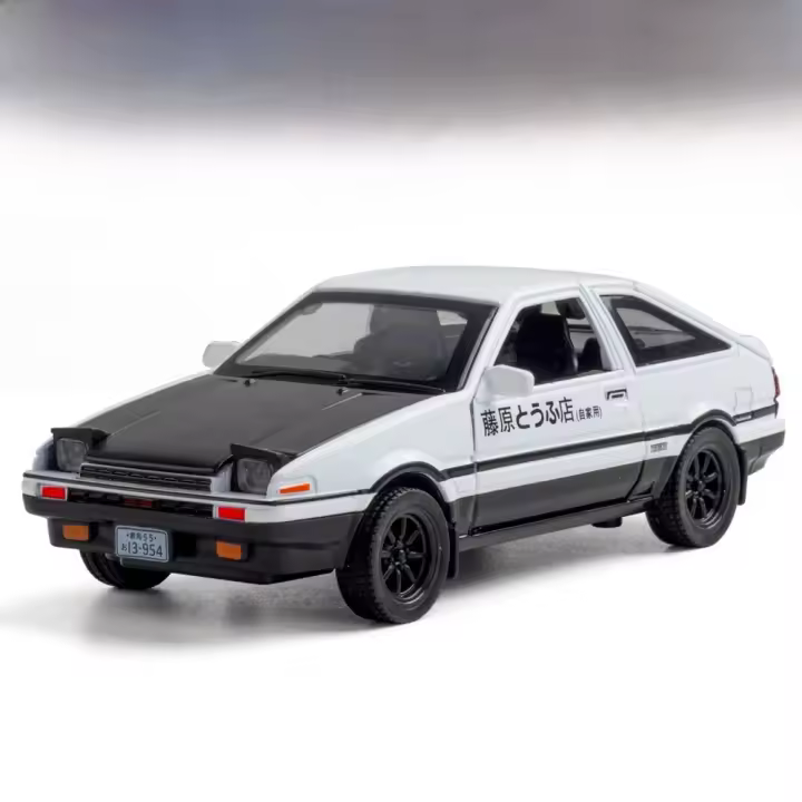 Coche De Colección Toyota AE86 1:32 Con Luz Y Sonido Puertas Abatibles Modelo De Metal Regalo Educativo Para Niños - 1