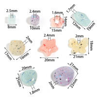Lote De 10 Piezas De Cuentas De Acrílico En Colores Con Puntos Impresos Para La Creación De Joyas Accesorios De Pulseras Y Collares DIY - details 0