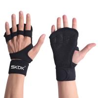 Guantes De Levantamiento De Pesas SKDK Con Apoyo De Tornillo Protección De Palma Completa Para Gimnasio Y Ejercicios De Potencia Equipamiento De Fitness Negro - details 9
