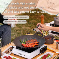 Placa De Asado Redonda Antiadherente Plataforma De Fritura Portátil Para Hogar Y Picnics Al Aire Libre Placa De Asado Sin Humo Herramienta De Asado - details 2