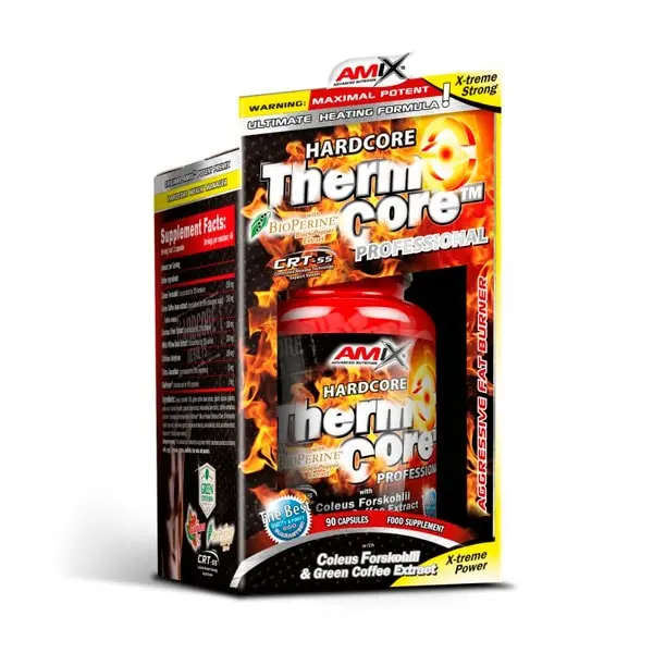 AMIX Thermocore - Suplemento termogénico - 90 cápsulas - Incrementa la quema de grasa - Encapsulado - Mejora la energía - Promueve la pérdida de peso. - 1